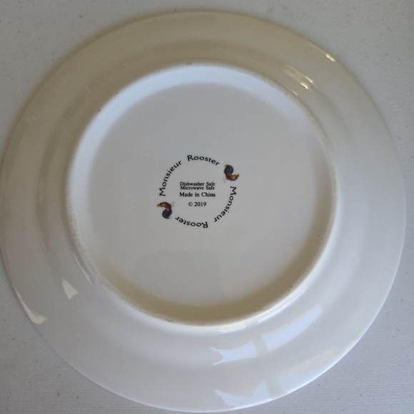 Set Of‎ 4 Rooster 8" Plates - Picture 3 of 4